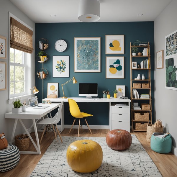 Wie gestaltet man ein Multifunktionszimmer, das als Büro, Gästezimmer und Spielzimmer dient?